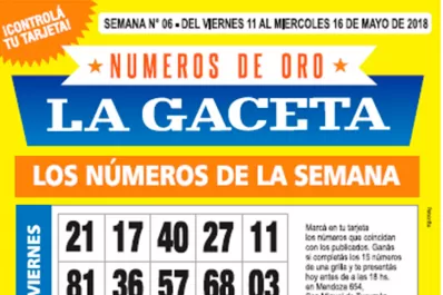 La grilla completa de los Números de Oro de LA GACETA
