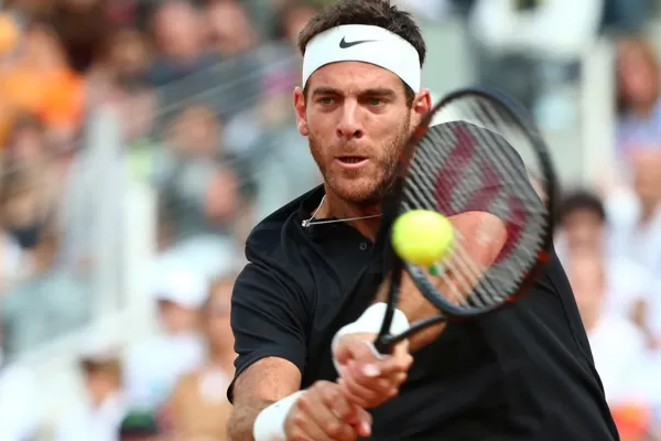 Del Potro debutó en Roma con una victoria sobre el griego Tsitsipas