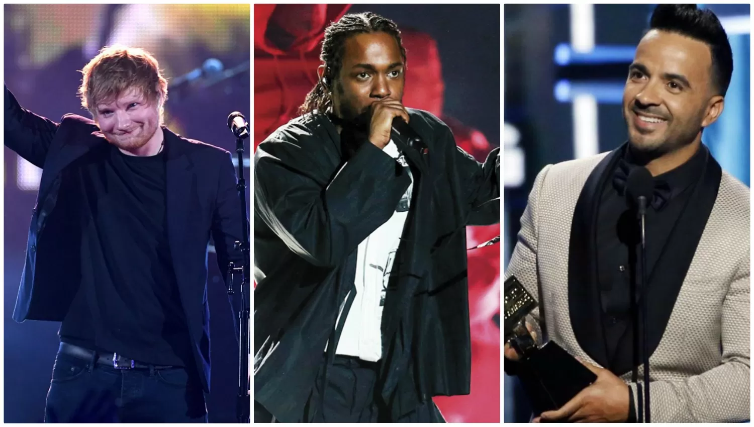 ED SHEERAN, LAMAR Y FONSI. Premios Billboard 2018.- 