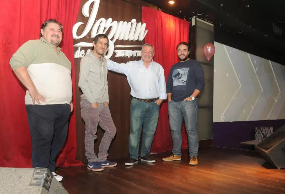 CALENTANDO MOTORES. Páez, Contreras, Gómez Tanco y Romano, protagonistas del relanzamiento. LA GACETA / FOTOS DE ANTONIO FERRONI.-