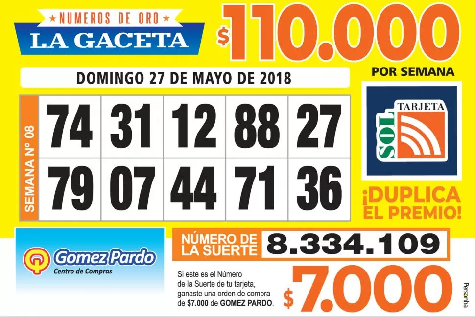 Los Números de Oro de LA GACETA