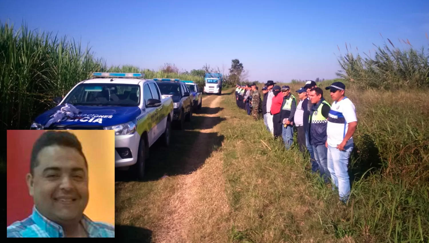 RASTRILLAJE. La Policía realizó un amplio operativo en unos cañaverales de Manantial Sur. 