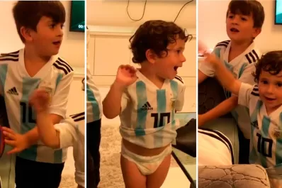 “Esta banda quilombera”, el festejo de los hijos de Messi