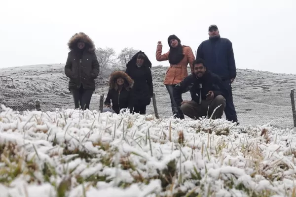 Mirá las fotos de la primera nevada en los Valles Calchaquíes