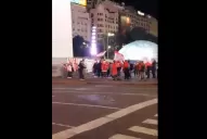 Los hinchas de San Martín también festejaron en el Obelisco de Buenos Aires