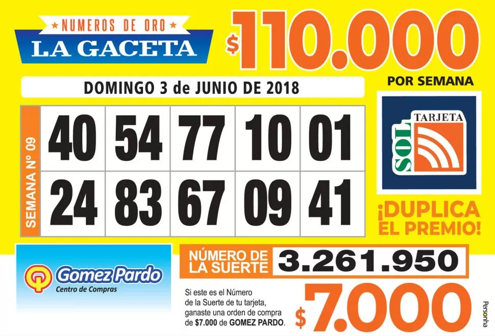 Los Números de Oro de LA GACETA