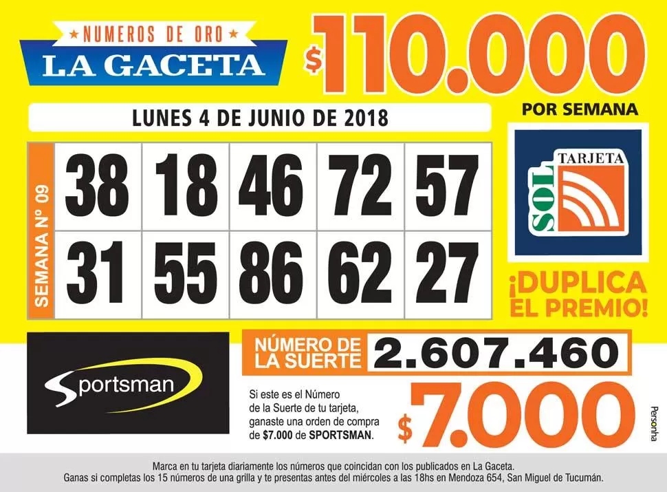 Los Números de Oro de LA GACETA