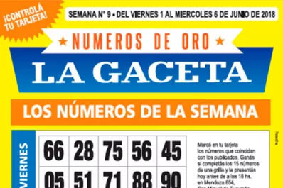 La grilla completa de los Números de Oro de LA GACETA: ¡el pozo acumulado es de $440.000!
