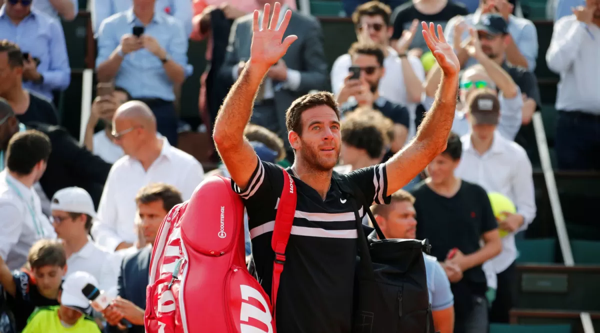 LA DESPEDIDA. Del Potro cayó ante Nadal y concluyó su participación de Roland Garros. REUTERS