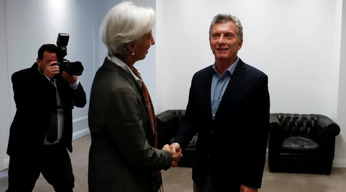 Macri junto a la titular del FMI, Christine Lagarde. REUTERS