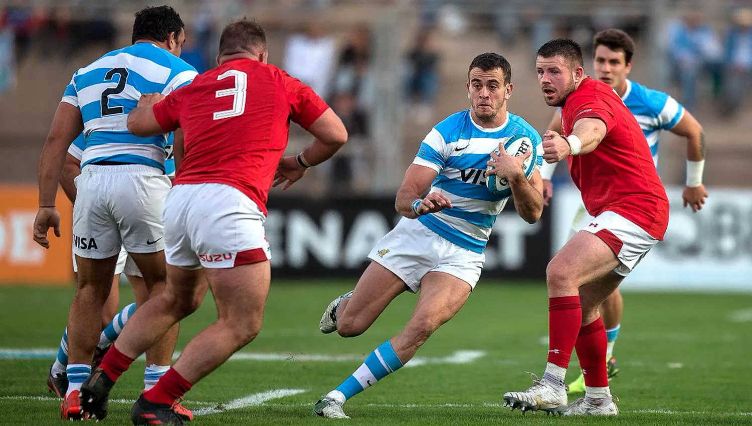 NO PUDO SER. Los Pumas cayeron con Gales en el Estadio Bicentenario. (@LOSPUMAS)