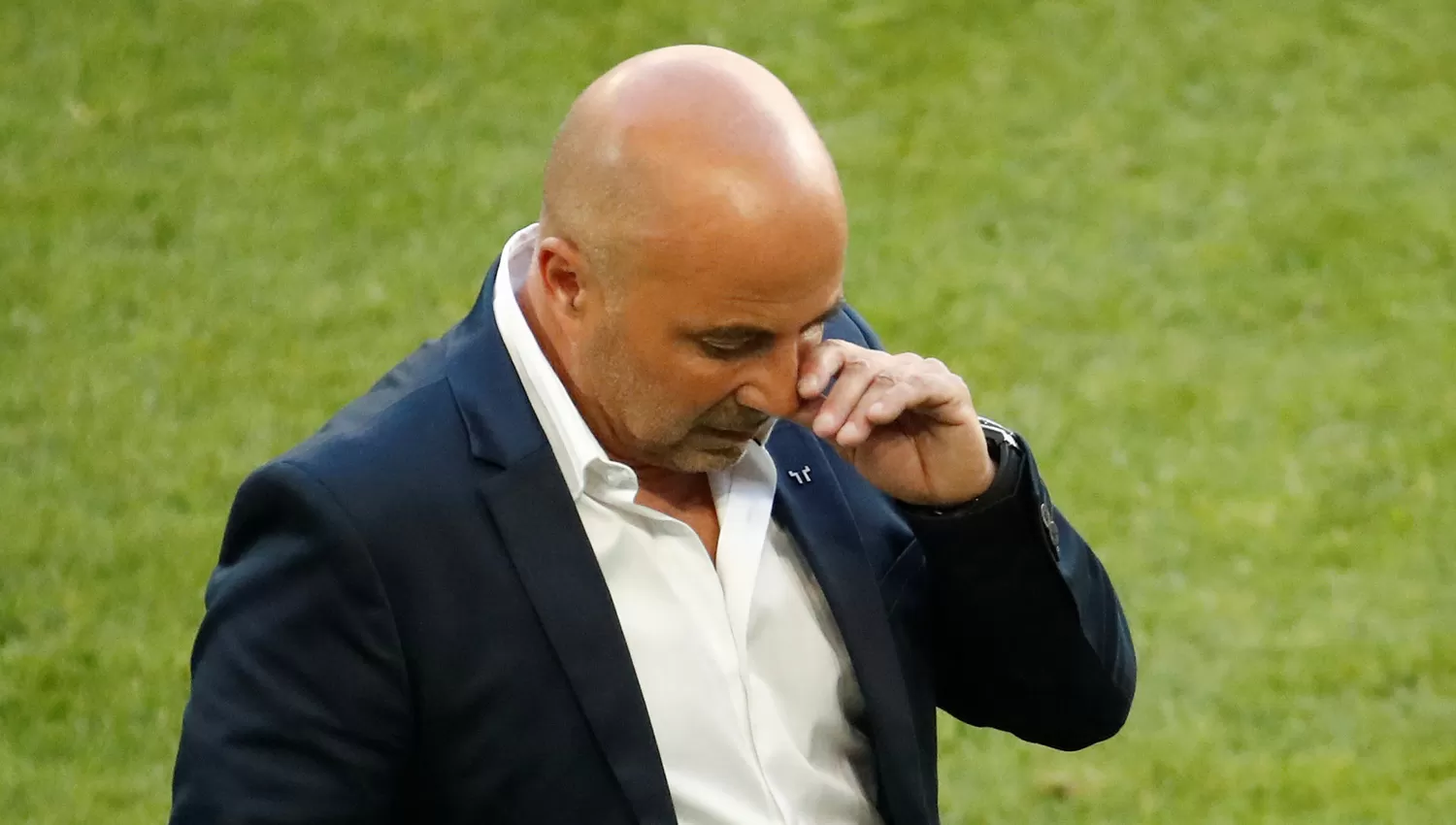 SIN RESPUESTAS. Sampaoli no encontró el equipo ante Islandia. (REUTERS)