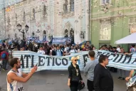 Como si fuera en el “Monumental”: los hinchas de Atlético le pusieron fiesta a Rusia