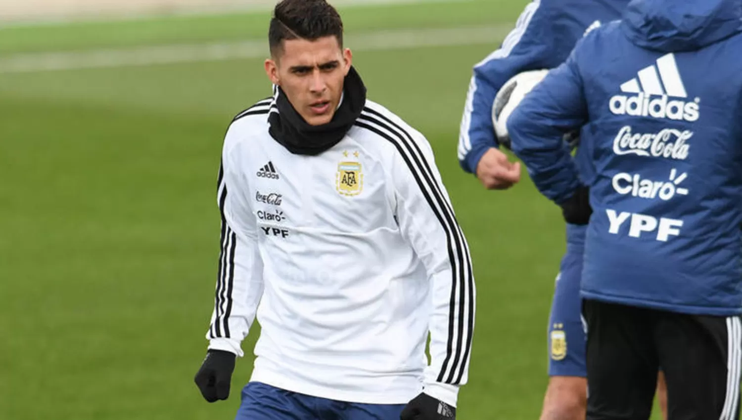 FIGURA. Pavón se lució en la práctica de la Selección Argentina. (ARCHIVO)