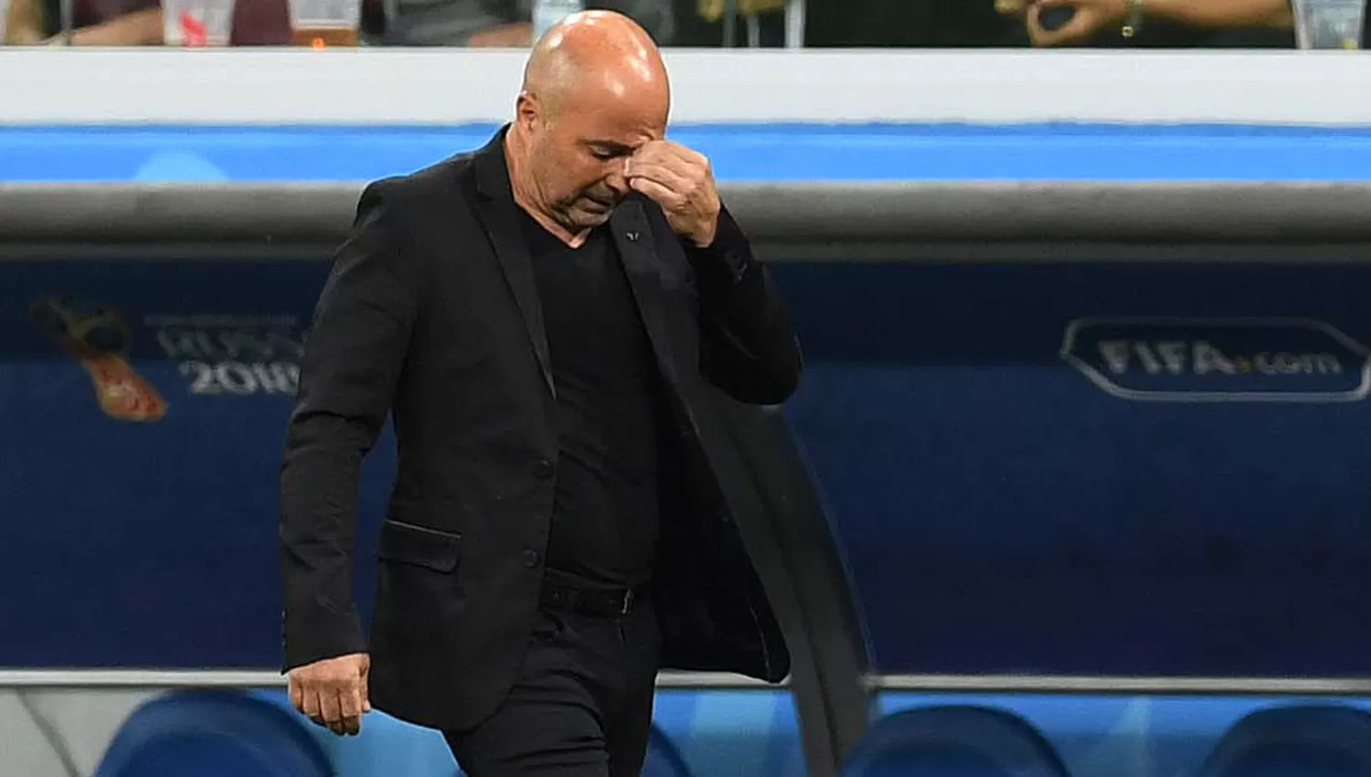 EL BLANCO. Sampaoli recibió toda clase de críticas después de la derrota ante los croatas. TÉLAM