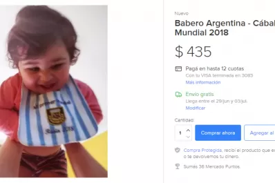 Pusieron a la venta un babero mágico para que Argentina le gane a Francia