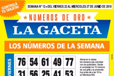 La grilla completa de los Números de Oro de LA GACETA: ¡el pozo acumulado es de $770.000!