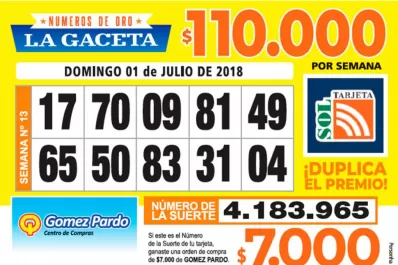 Los Números de Oro de LA GACETA