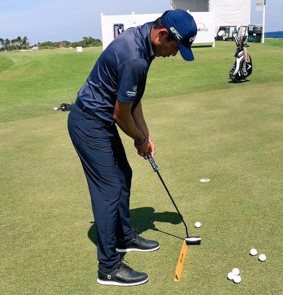 UNA CHANCE MÁS. Augusto Núñez se ubica 28° en el torneo en Illinois. twitter @AugustoNGolf