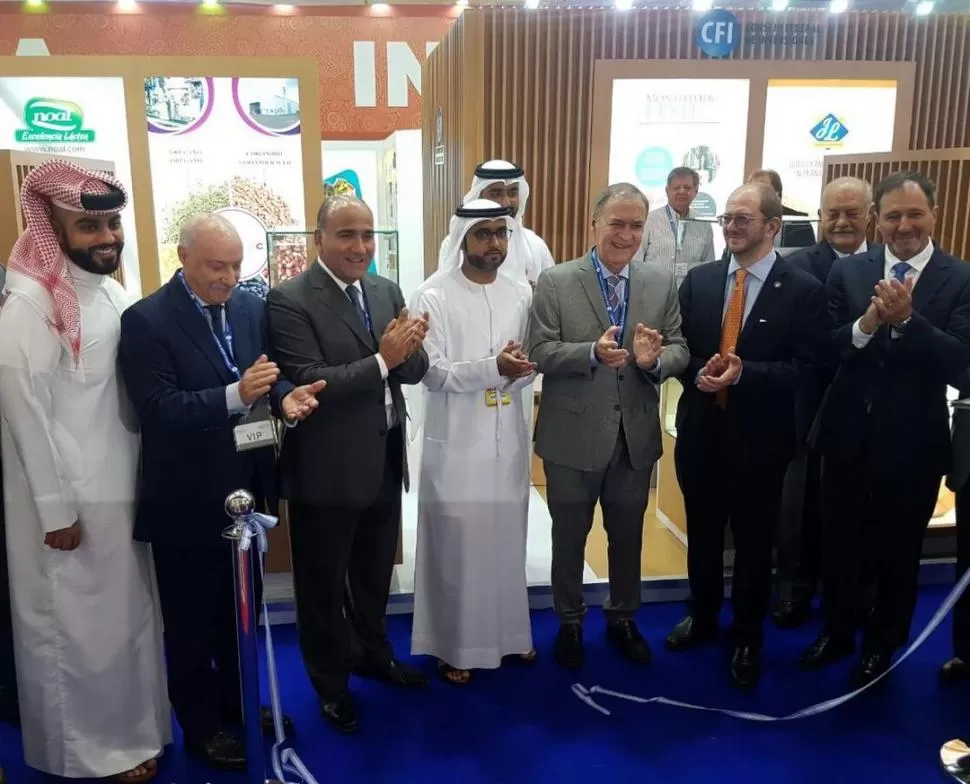 EN DUBAI. Manzur y el gobernador Schiaretti (Córdoba) en la feria Gulfood.