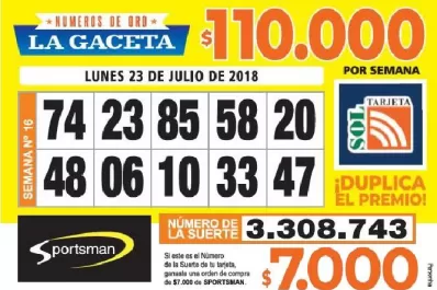 Los Números de Oro de LA GACETA