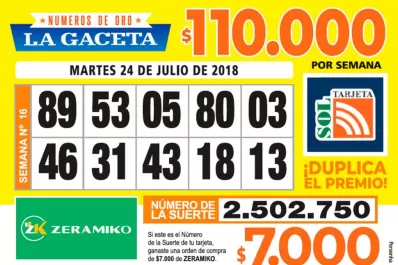 Los Números de Oro de LA GACETA