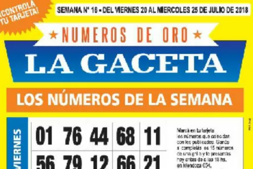 La grilla completa de los Números de Oro de LA GACETA