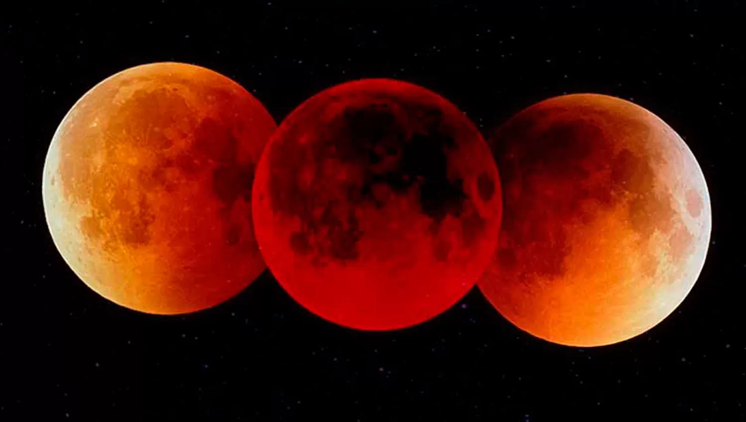 LUNA DE SANGRE. El fenómeno se verá mañana a las 19, en Tucumán. FOTO TOMADA DE ELPERIODICO.COM