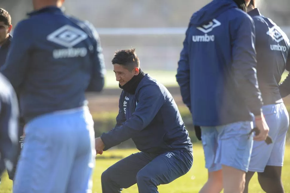 UN EJEMPLO. Aliendro es de los jugadores más queridos del grupo y que mejor representa al equipo con su sacrificio. la gaceta / fotos de héctor peralta 