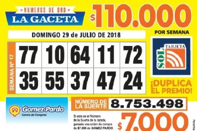 Los Números de Oro de LA GACETA