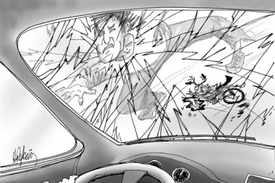 Problemas en motos; imágenes, en avión