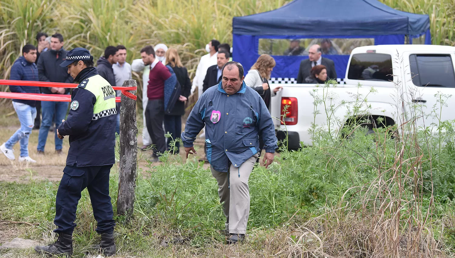 Pedro Paz, en la zona donde fue encontrado el cuerpo de Priscila.