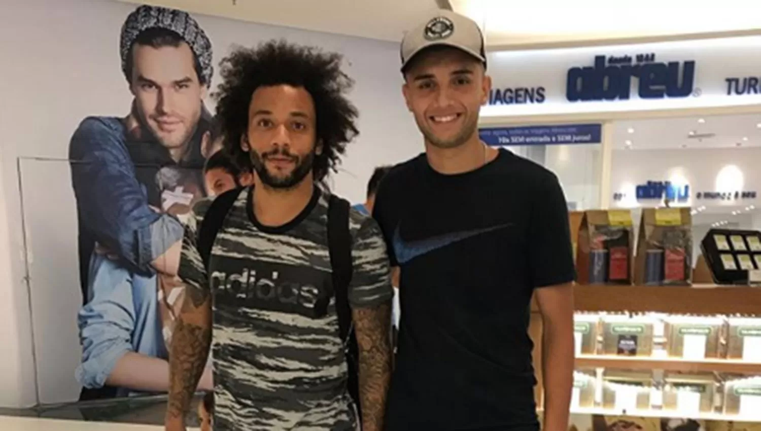 Lettieri, junto a Marcelo, el crack brasileño del Real Madrid.