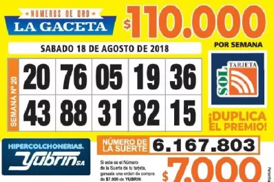 Los Números de Oro de LA GACETA