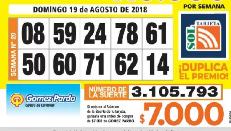 Los Números de Oro de LA GACETA