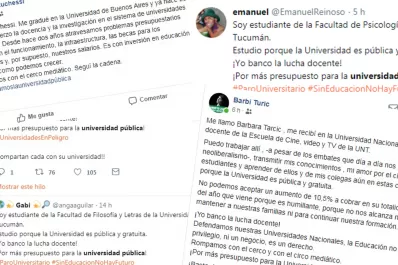 ¡Yo banco la lucha docente!: la consigna sobre la universidad pública en las redes