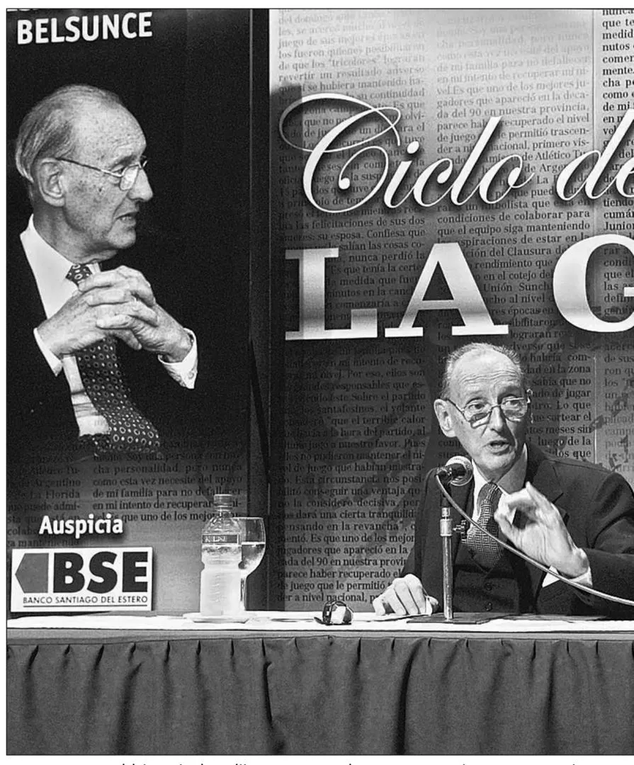 CÉSAR GARCÍA BELSUNCE. Una foto del 15 de mayo de 2007, cuando hablaba en el ciclo de conferencias de LA GACETA en el Centro Virla. 