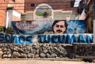 Los hinchas de Atlético recorrieron el barrio de Pablo Escobar