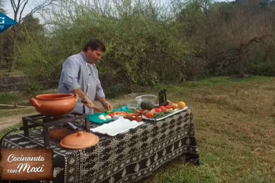 Hoy, en Cocinando con Maxi: picana envuelta con colchón de verduras
