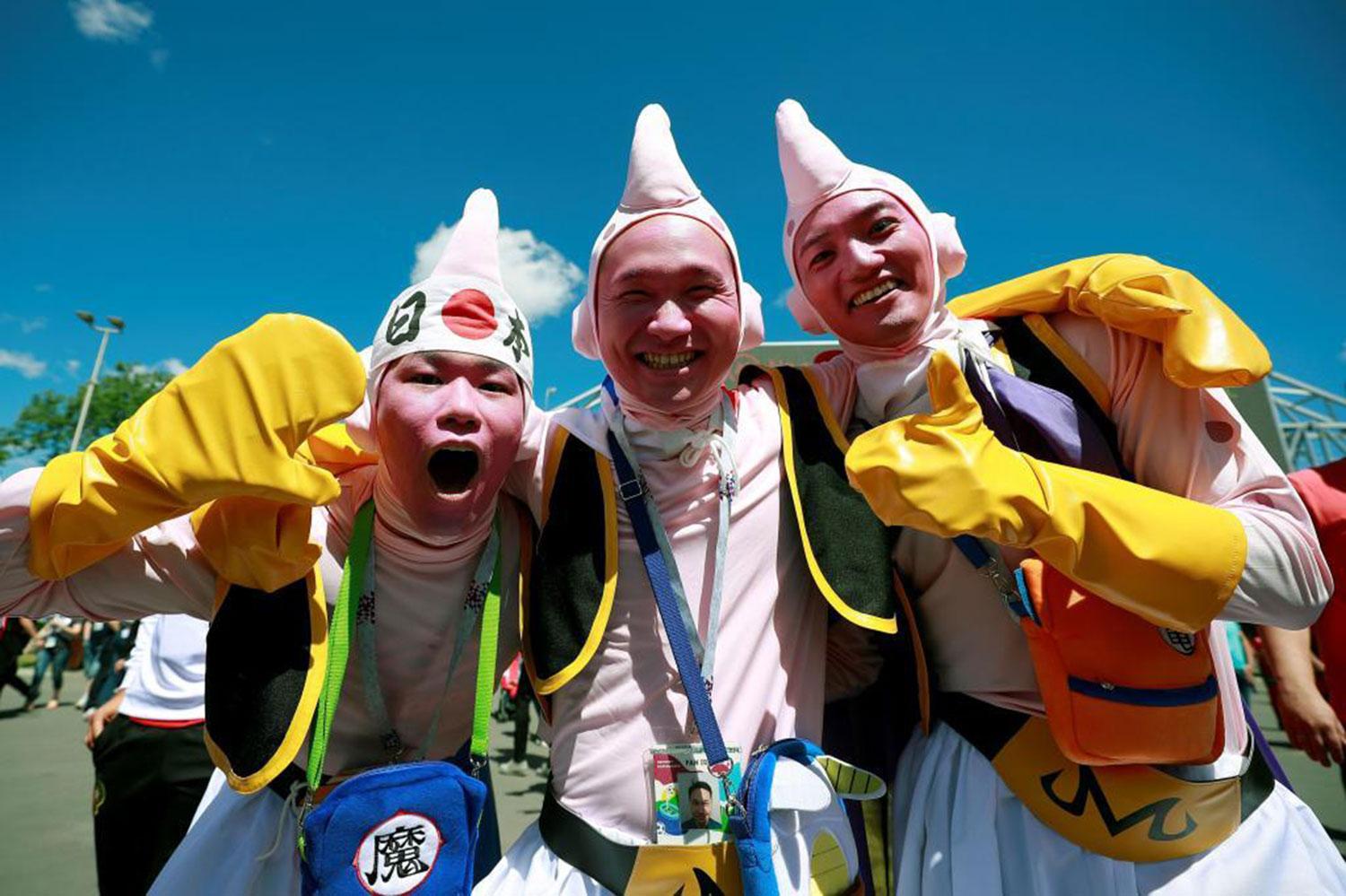 Fans japoneses en el Mundial de Rusia