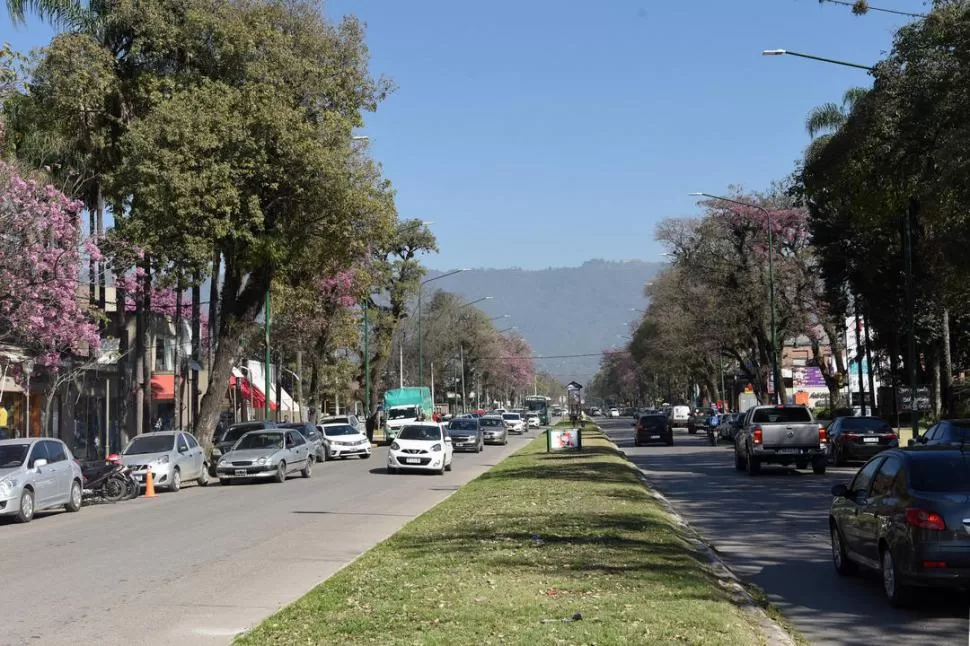 AVENIDA ACONQUIJA. Su entorno se viene modificando rápidamente en los últimos años: emprendimientos comerciales, oficinas públicas y bancos.LA GACETA / FOTO DE ANALÍA JARAMILLO.-