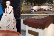 Se cree que el ladrón de la estatua del parque 9 de Julio recibió colaboración