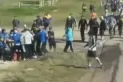 Video: así fue el incidente entre la barra de Boca y los hinchas de San Martín