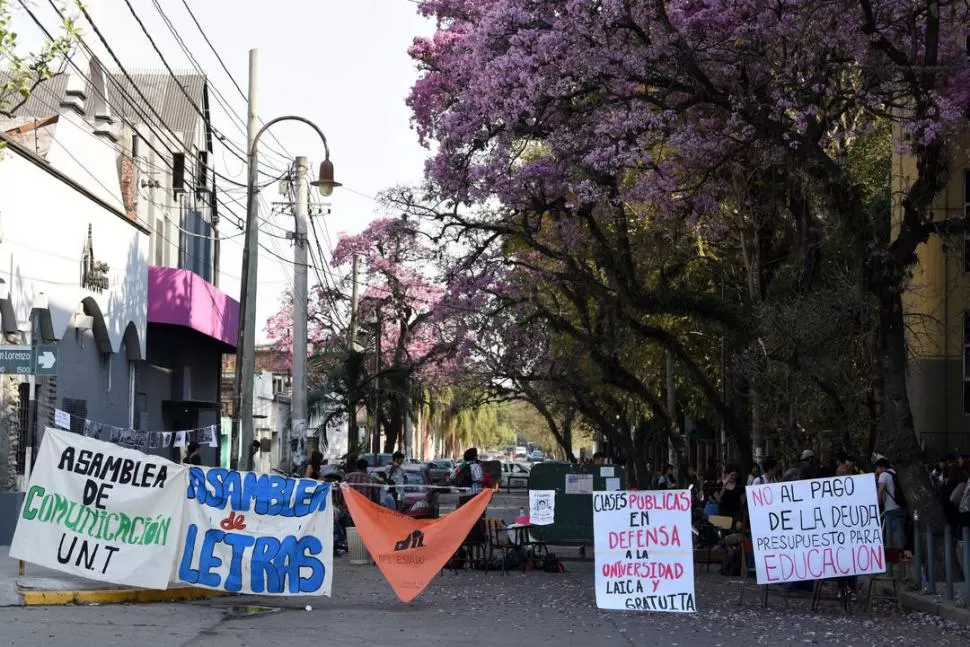 APOYO ESTUDIANTIL. Estudiantes de distintas facultades votaron en una asamblea en Ciencias Naturales apoyar el reclamo de sus profesores. la gaceta / foto de diego aráoz 