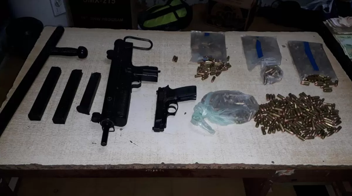 PROCEDIMIENTO. Hallaron una pistola ametralladora y 340 balas. 