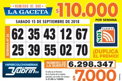 Los Números de Oro de LA GACETA