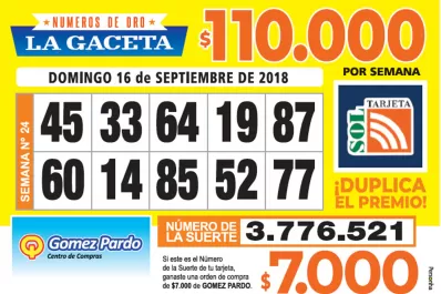 Los Números de Oro de LA GACETA