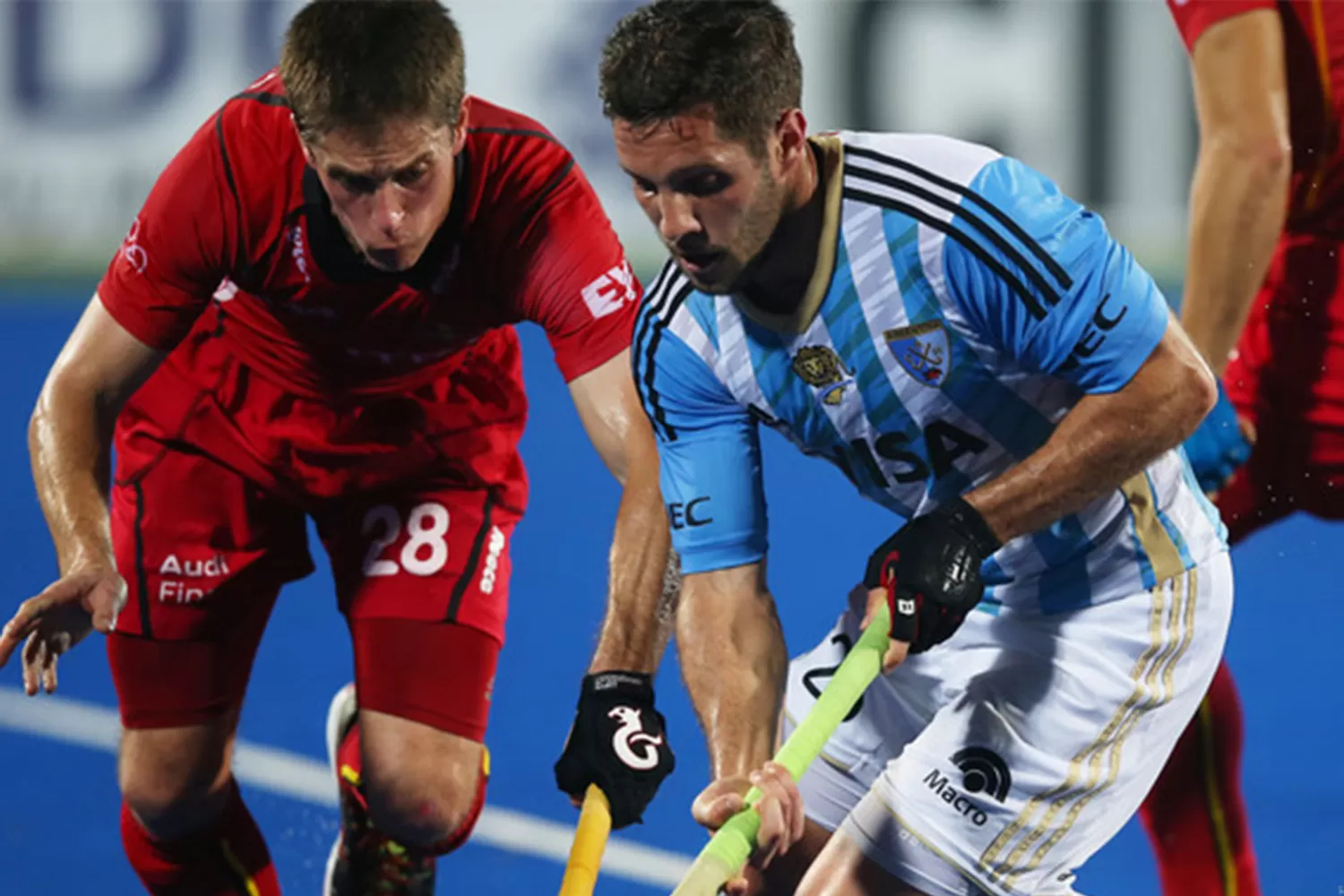 CONVIRTIÓ EL SEGUNDO. Agustín Mazzilli fue una de las figuras del seleccionado nacional que vuelve a jugar mañana ante Malasia, en el último partido de la fase regular. 