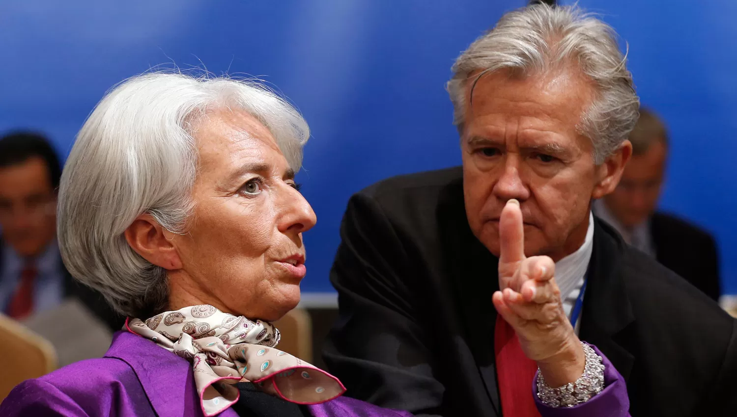 Lagarde junto a Rice.