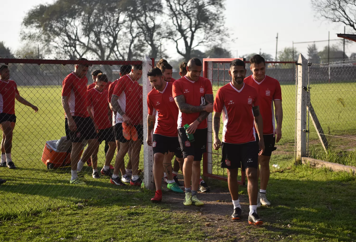 PREPARADOS. Los jugadores de San Martín piensan en Argentinos, rival del domingo.